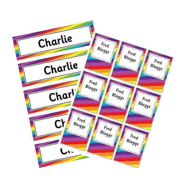 EDITABLE Name Tray & Coat Peg Labels Bundle:Primary Classroom Resources,Digital download / Rainbow stripe