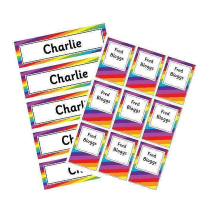 EDITABLE Name Tray & Coat Peg Labels Bundle:Primary Classroom Resources,Digital download / Rainbow stripe