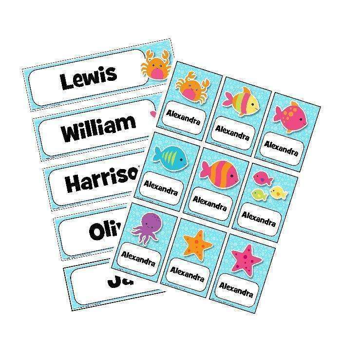 EDITABLE Name Tray & Coat Peg Labels Bundle:Primary Classroom Resources,Digital download / Under the sea