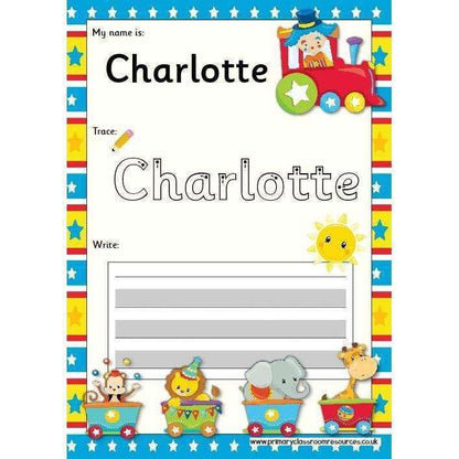 EDITABLE Name Writing Cards - Choose your theme!:Primary Classroom Resources,Circus Train