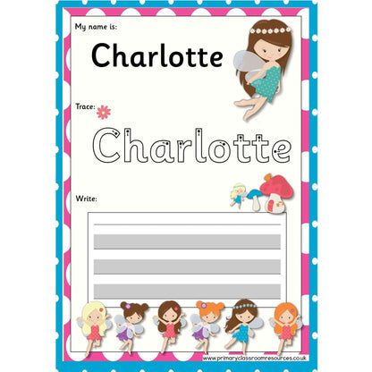 EDITABLE Name Writing Cards - Choose your theme!:Primary Classroom Resources,Fairy