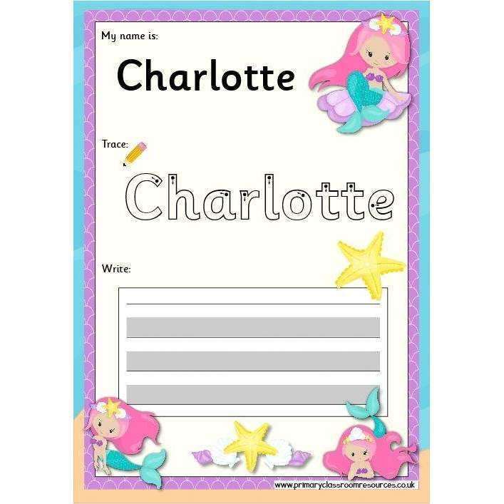 EDITABLE Name Writing Cards - Choose your theme!:Primary Classroom Resources,Mermaid