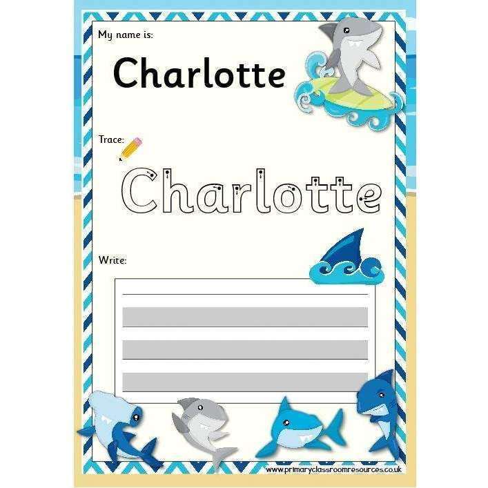 EDITABLE Name Writing Cards - Choose your theme!:Primary Classroom Resources,Shark