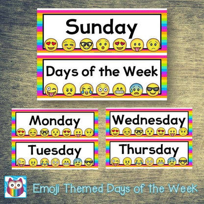 Emoji Days of the Week:Primary Classroom Resources
