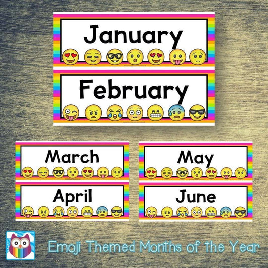 Emoji Months of the Year:Primary Classroom Resources