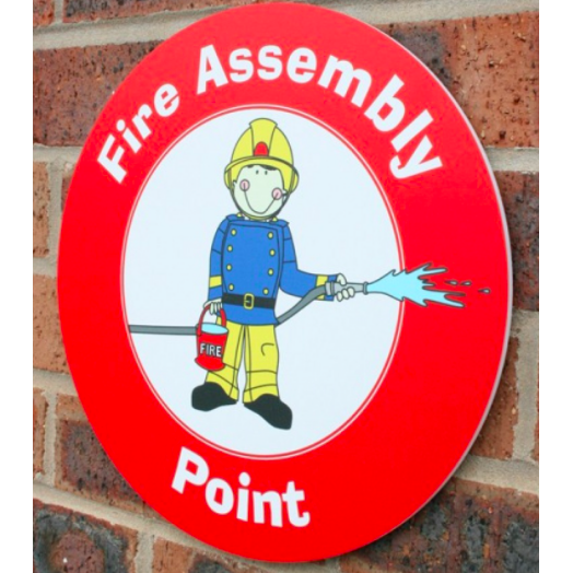 Fire Assembly Point School Wall Sign:Primary Classroom Resources