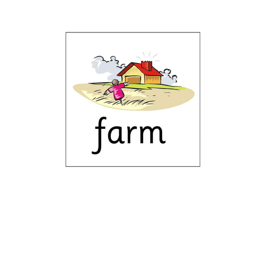 Floor Robot Cards - Farm Words:Primary Classroom Resources
