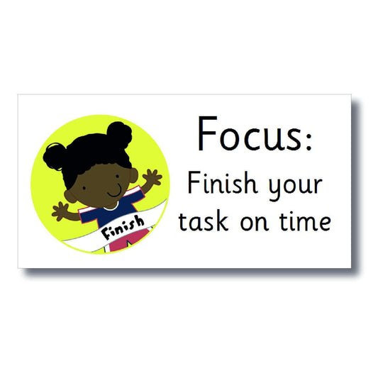 Focus Marking Stickers - Finish your task on time:Primary Classroom Resources