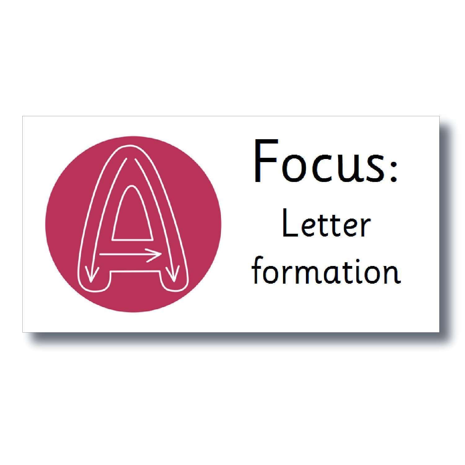 Focus Activity Lettering Focus Marking Stickers - Letter formation – Primary Classroom Resources