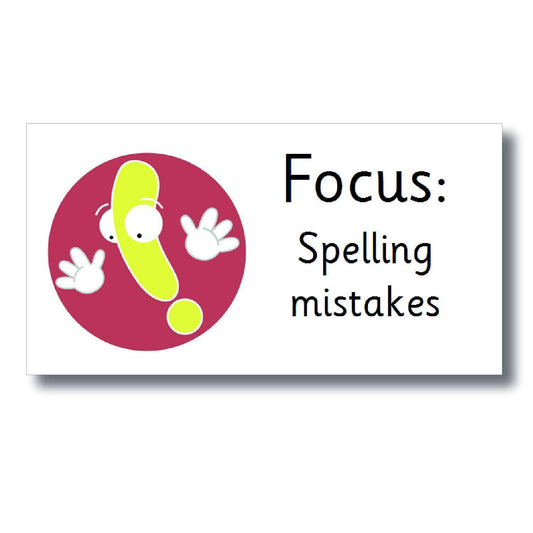 Focus Marking Stickers - Spelling mistakes:Primary Classroom Resources