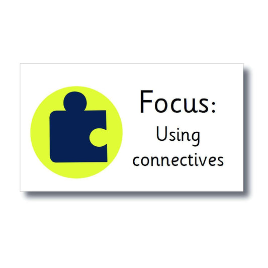 Focus Marking Stickers - Using connectives:Primary Classroom Resources