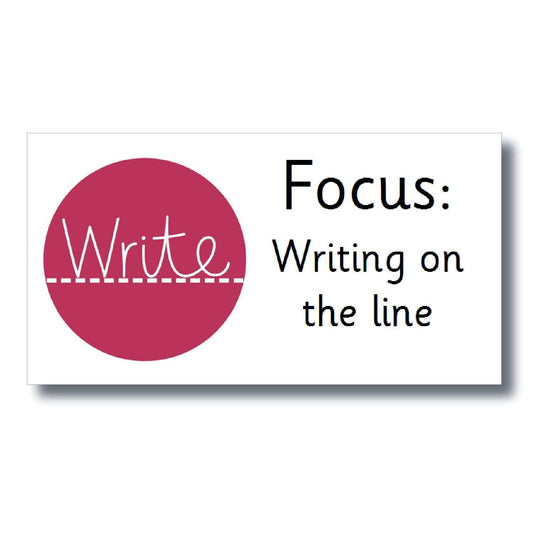 Focus Marking Stickers - Writing on the line:Primary Classroom Resources