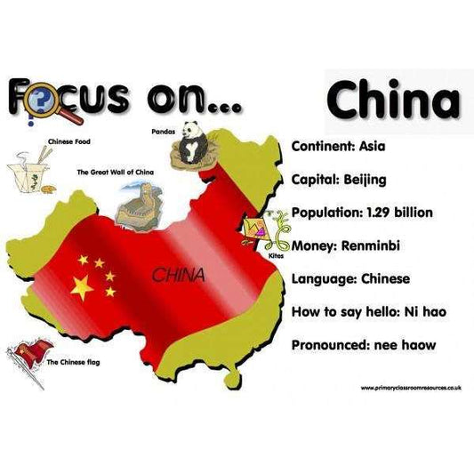 Focus on China Poster:Primary Classroom Resources