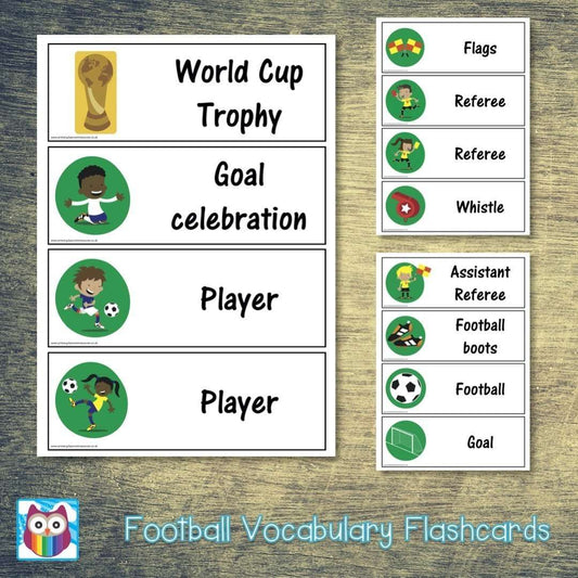 Football Vocabulary Flashcards:Primary Classroom Resources