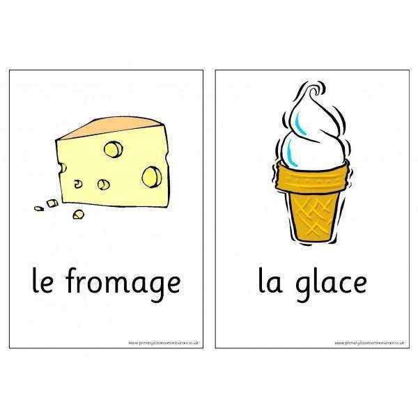French Vocabulary Cards - Food:Primary Classroom Resources