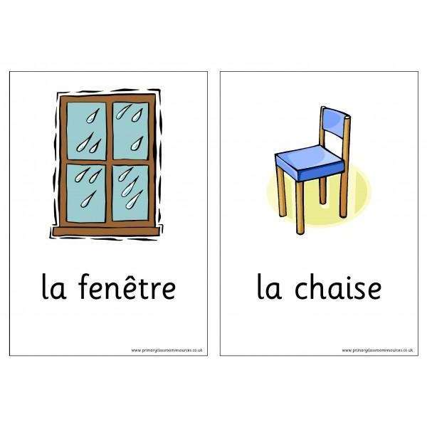 French Vocabulary Cards - In the Home:Primary Classroom Resources
