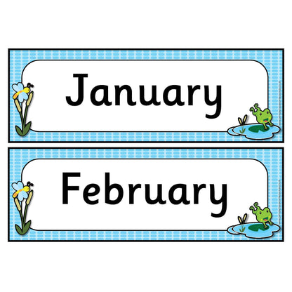 Froggy Days and Months Headers:Primary Classroom Resources