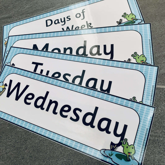 Froggy Days and Months Headers:Primary Classroom Resources