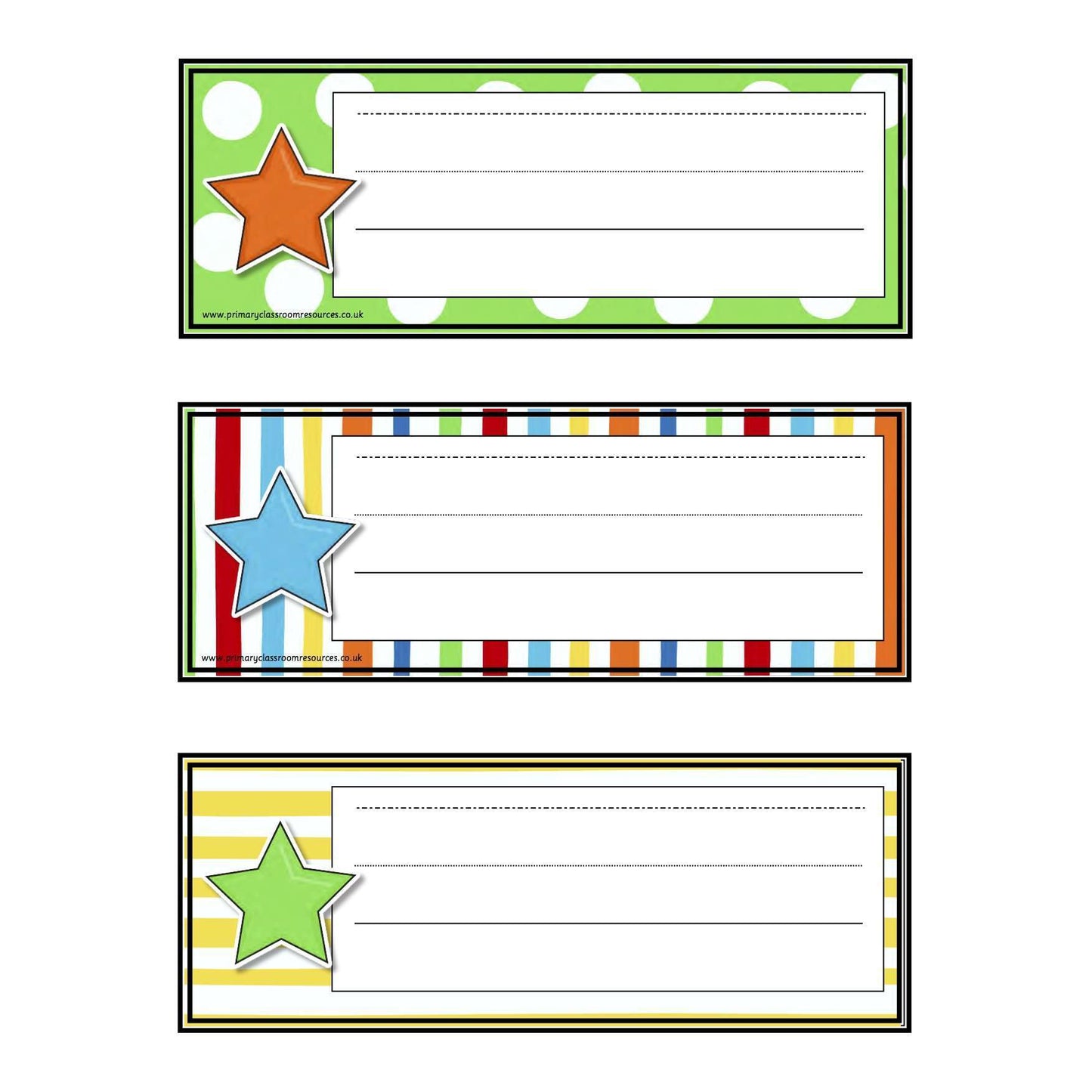 Funky Desk Toppers/Blank Tray Labels:Primary Classroom Resources