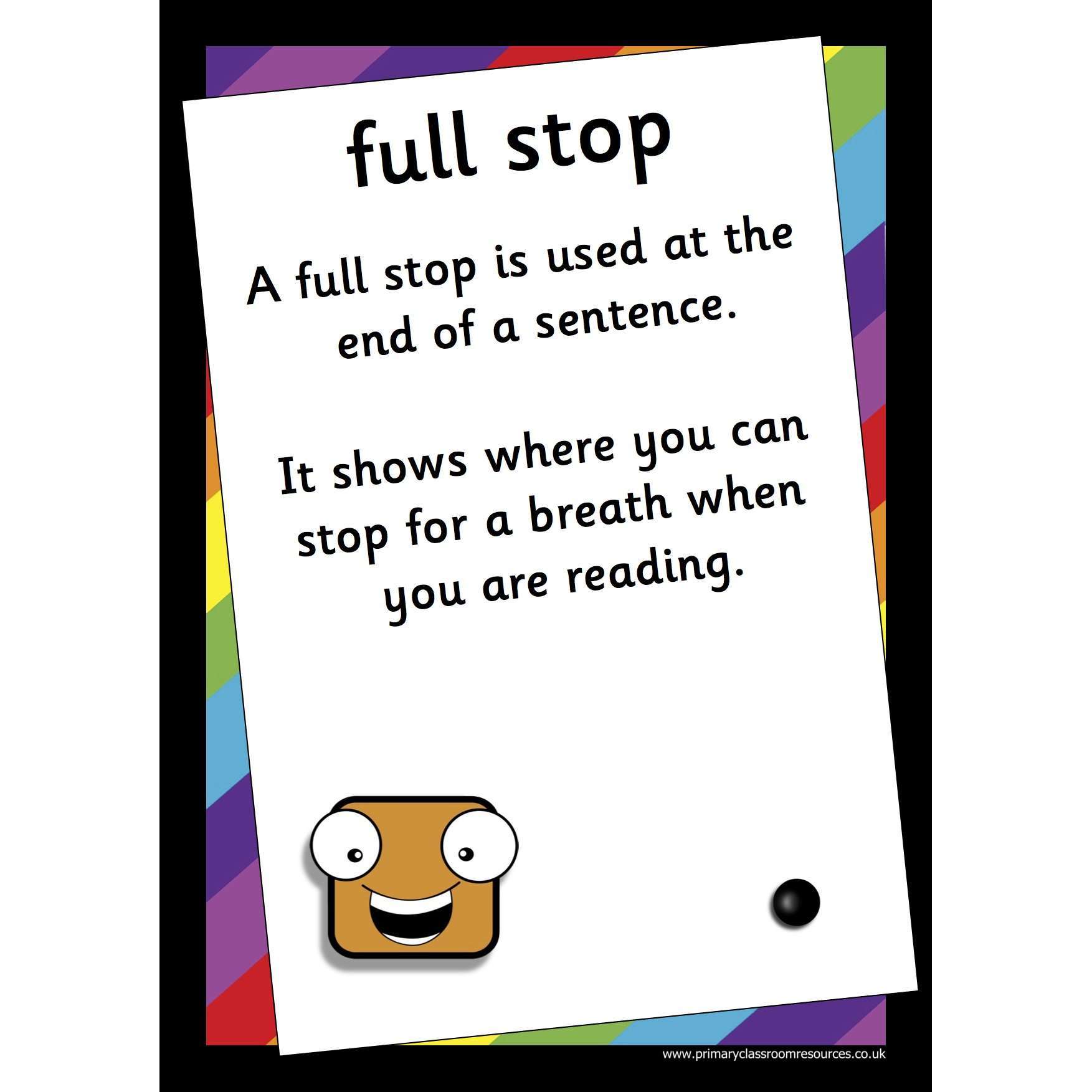 Funky Punctuation Character Posters:Primary Classroom Resources
