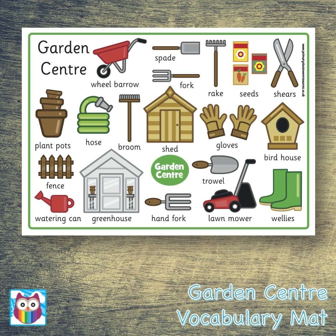 Garden Centre Word Mat:Primary Classroom Resources