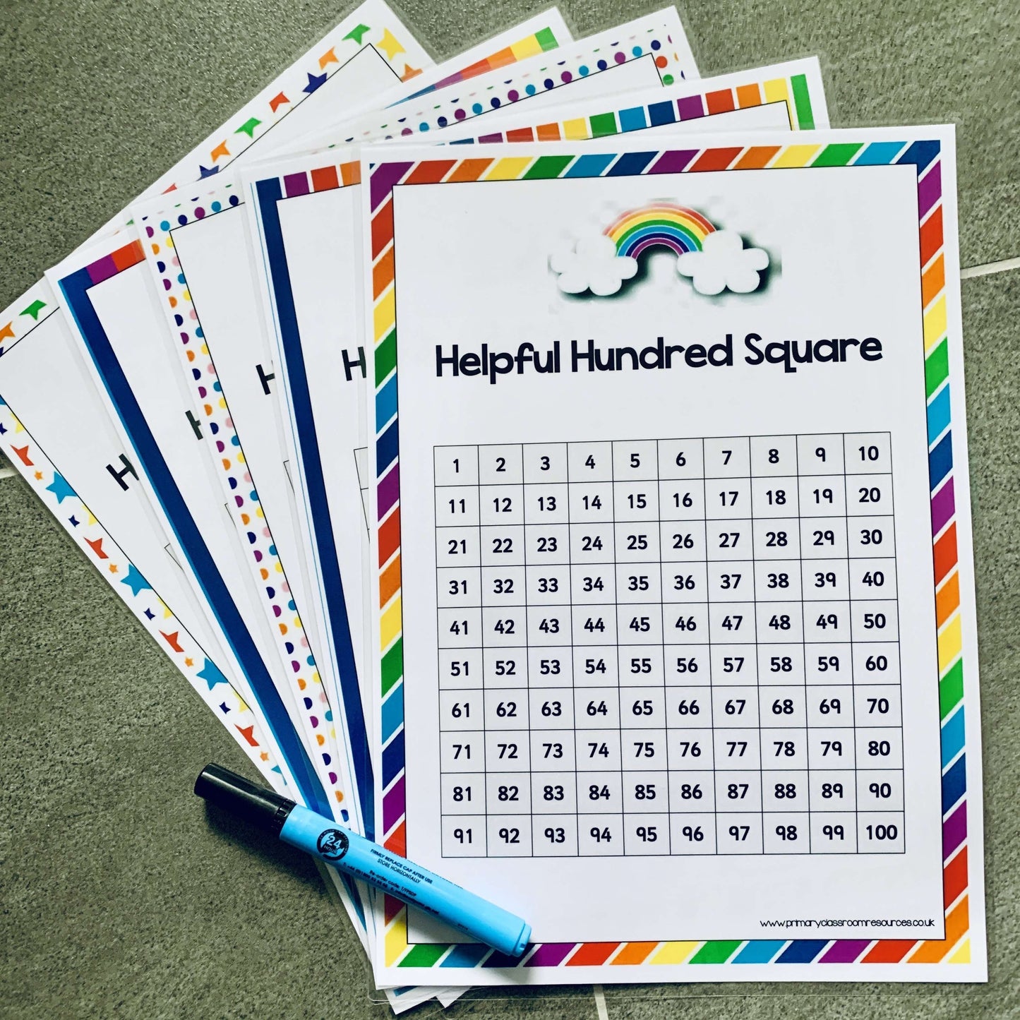 Helpful Hundred Squares:Primary Classroom Resources