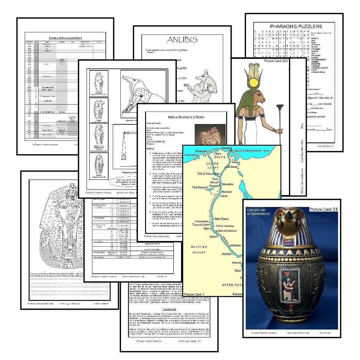 History Helper - Ancient Egypt - Important Areas – Primary Classroom ...