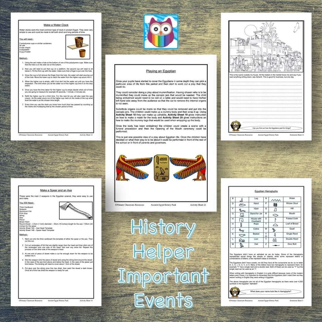 History Helper - Ancient Egypt - Important Events – Primary Classroom ...