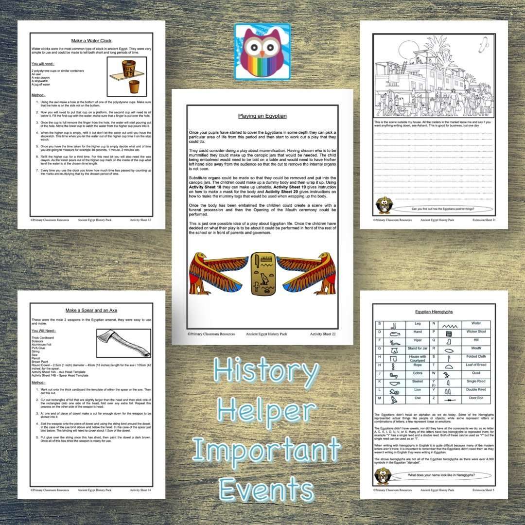 Homework History Helper History Helper - Ancient Egypt - Important Events – Primary Classroom ...