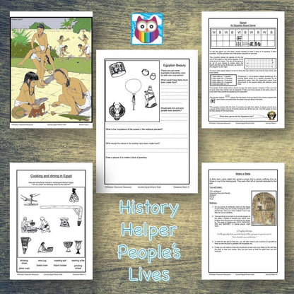 History Helper - Ancient Egypt - People's Lives:Primary Classroom Resources