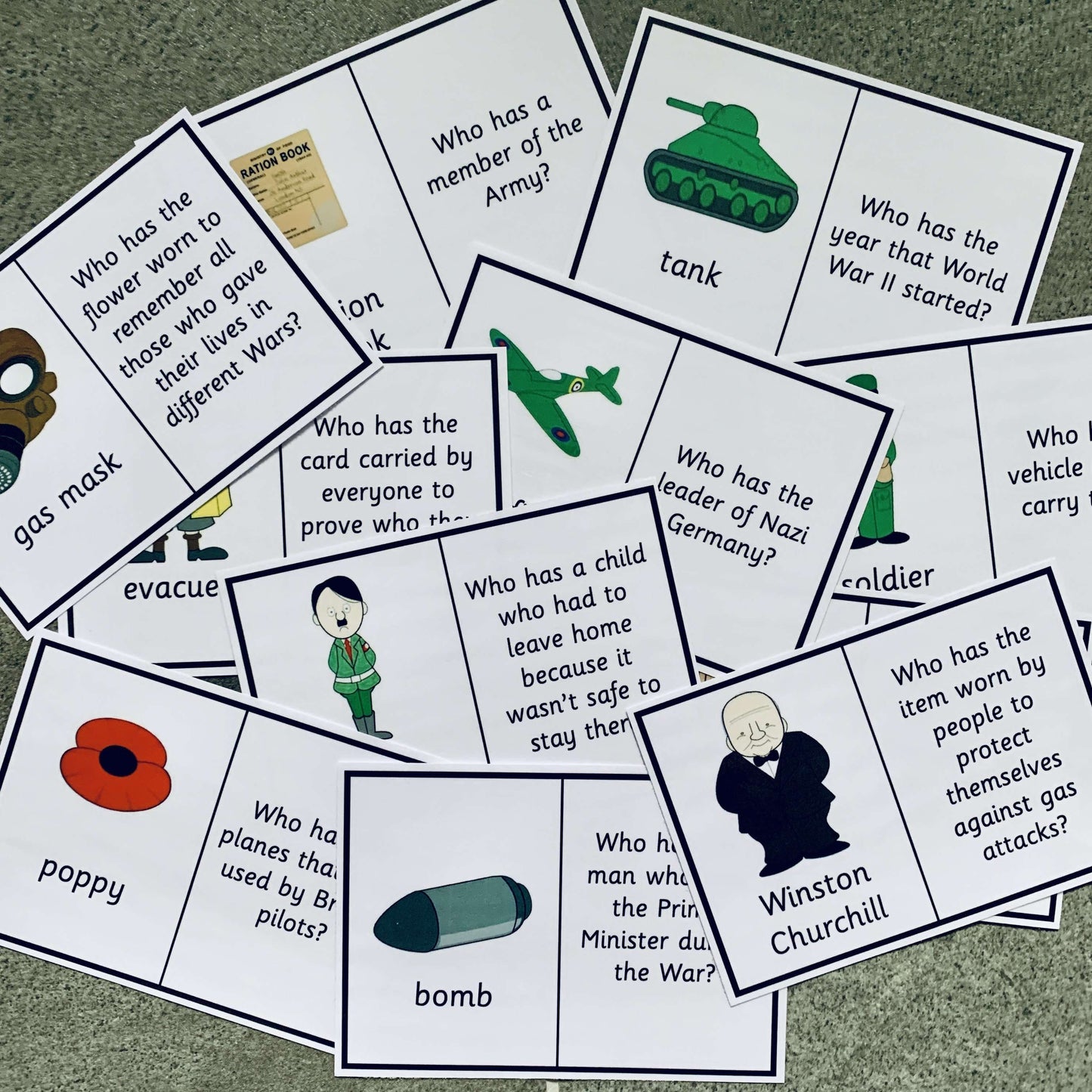 History Loop Cards - World War II:Primary Classroom Resources