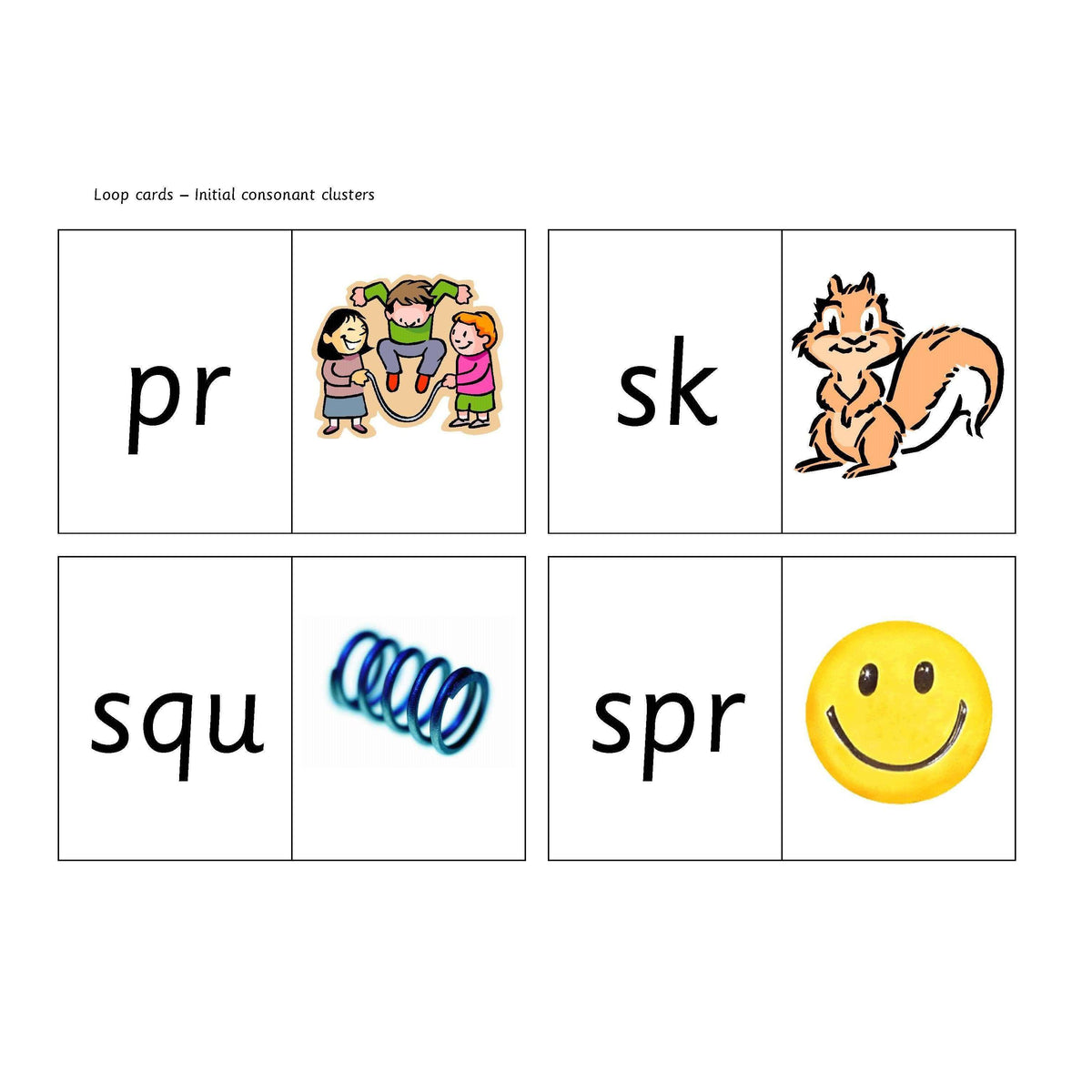 Initial Clusters Loop Cards – Primary Classroom Resources