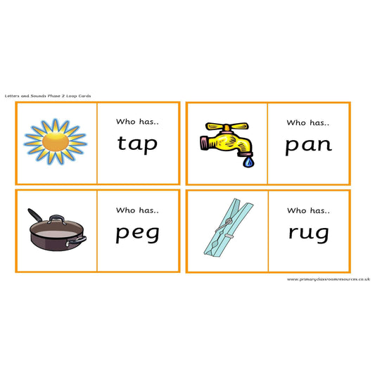 Letters and Sounds Phase 2 Loop Cards:Primary Classroom Resources