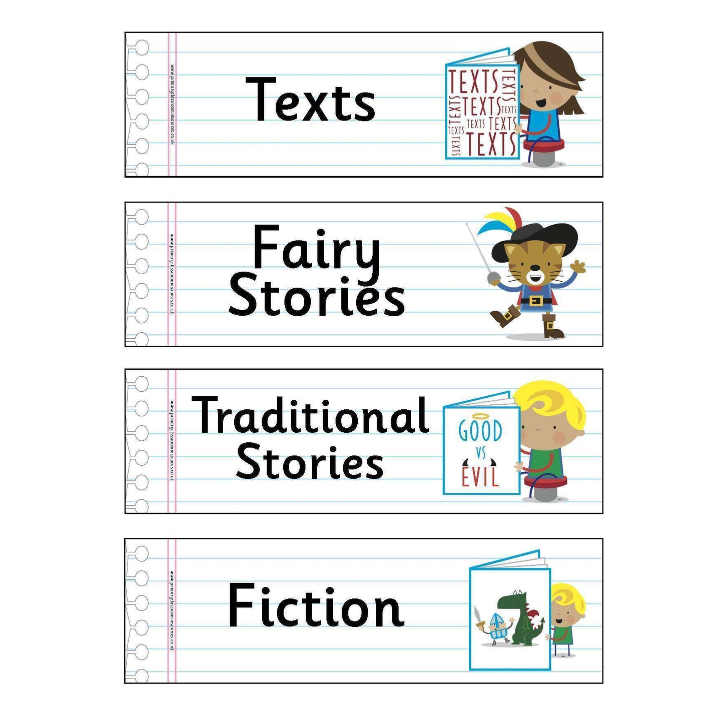 Literary Genres Flashcards:Primary Classroom Resources