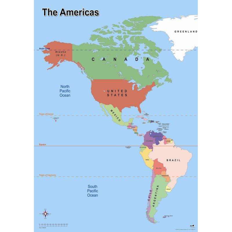 Map of the Americas:Primary Classroom Resources