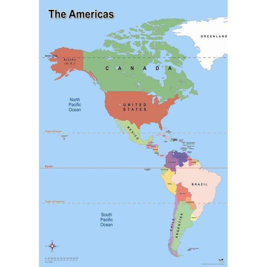 Map of the Americas:Primary Classroom Resources