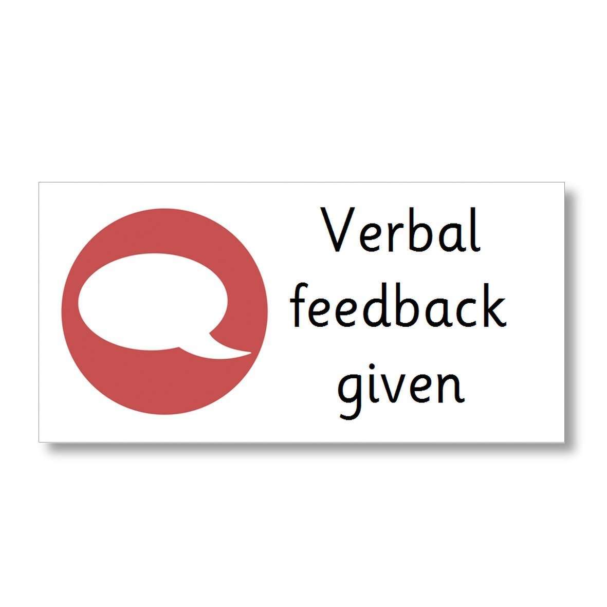 Marking Stickers - Verbal feedback given:Primary Classroom Resources