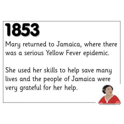 Mary Seacole Timeline:Primary Classroom Resources