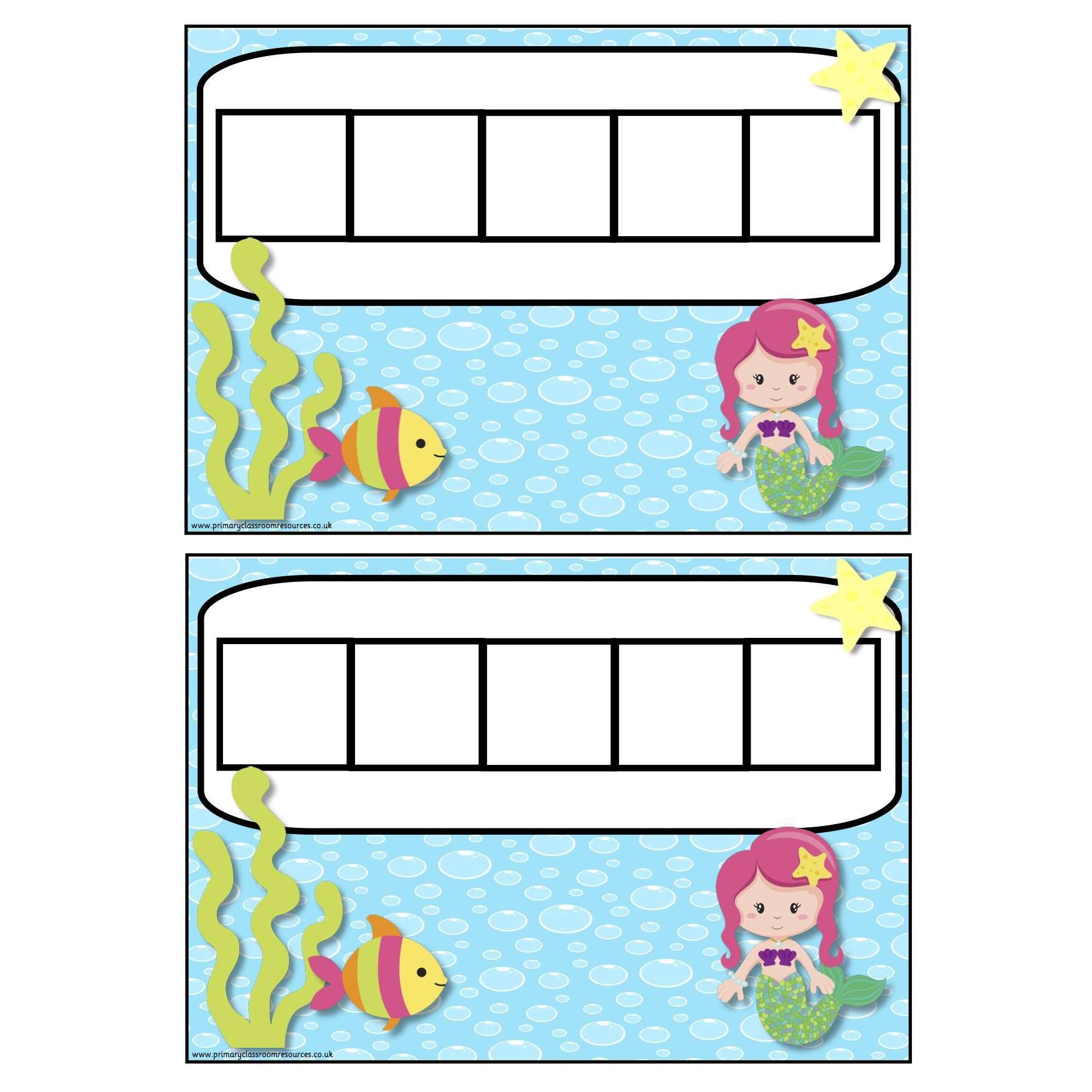 Mermaid Themed Phoneme Frames:Primary Classroom Resources