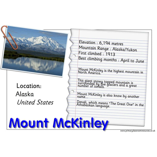 Mountains Seven Summits Pack:Primary Classroom Resources