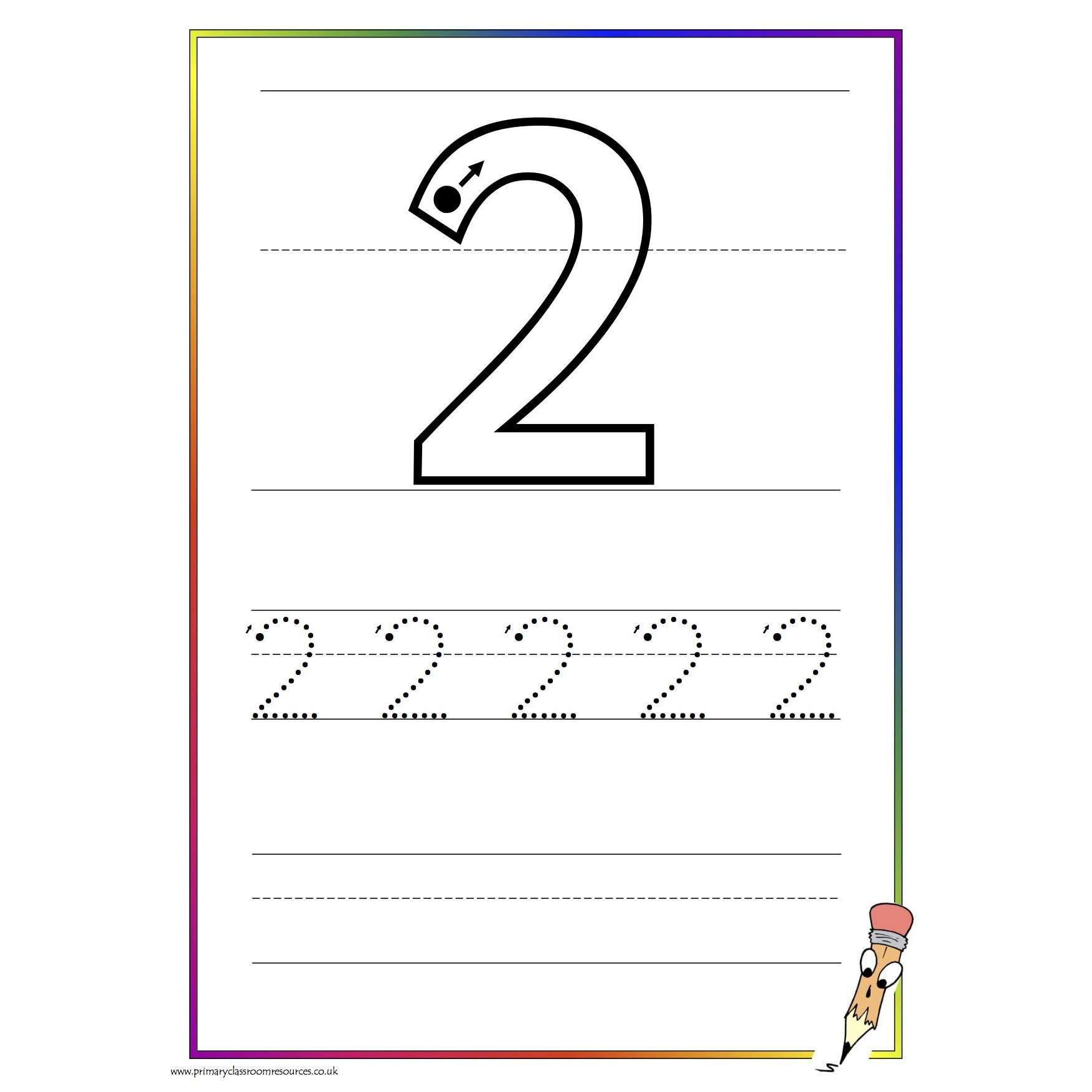 Number Formation Example Number Formation Sheets – Primary Classroom Resources