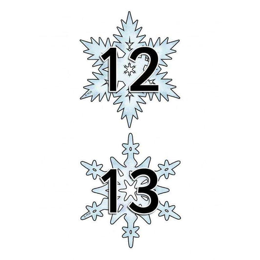 Numbers on Snowflakes 0 to 20:Primary Classroom Resources