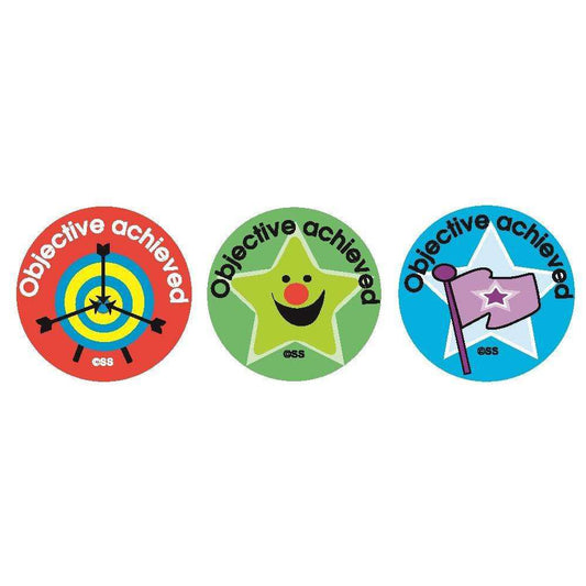 Objective Achieved Stickers - 25mm circular:Primary Classroom Resources