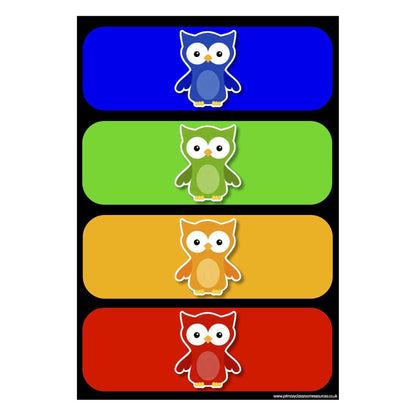 Owl Themed Classroom Voice Manager Poster Set:Primary Classroom Resources