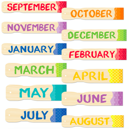 Painted Palette Months of the Year Classroom Display Headlines:Primary Classroom Resources
