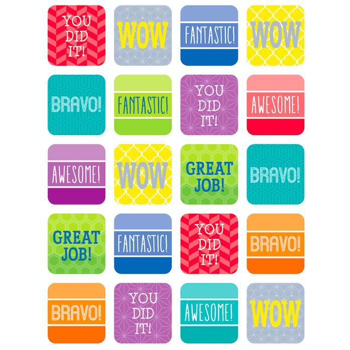 Teacher Created Resources 5606 Mini-Aufkleber, Chevron