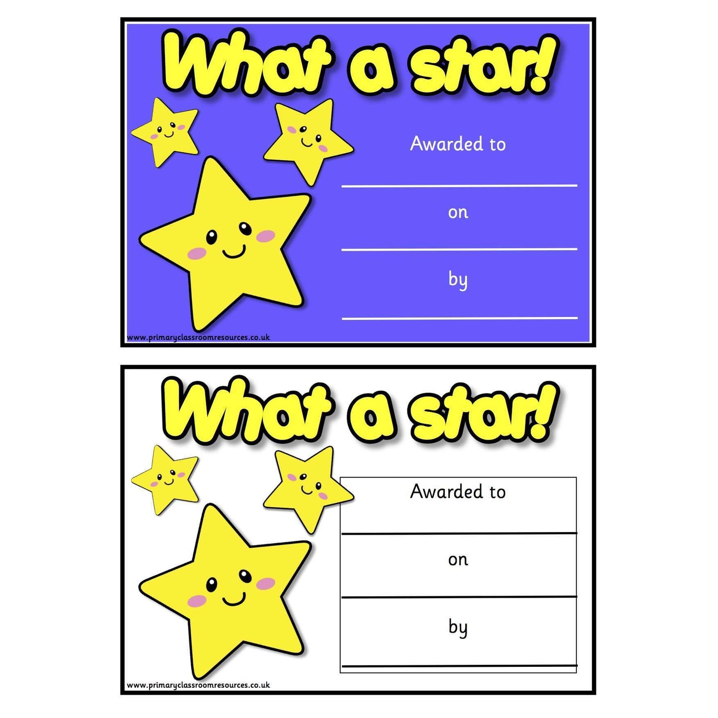 What a Star Reward Certificates:Primary Classroom Resources