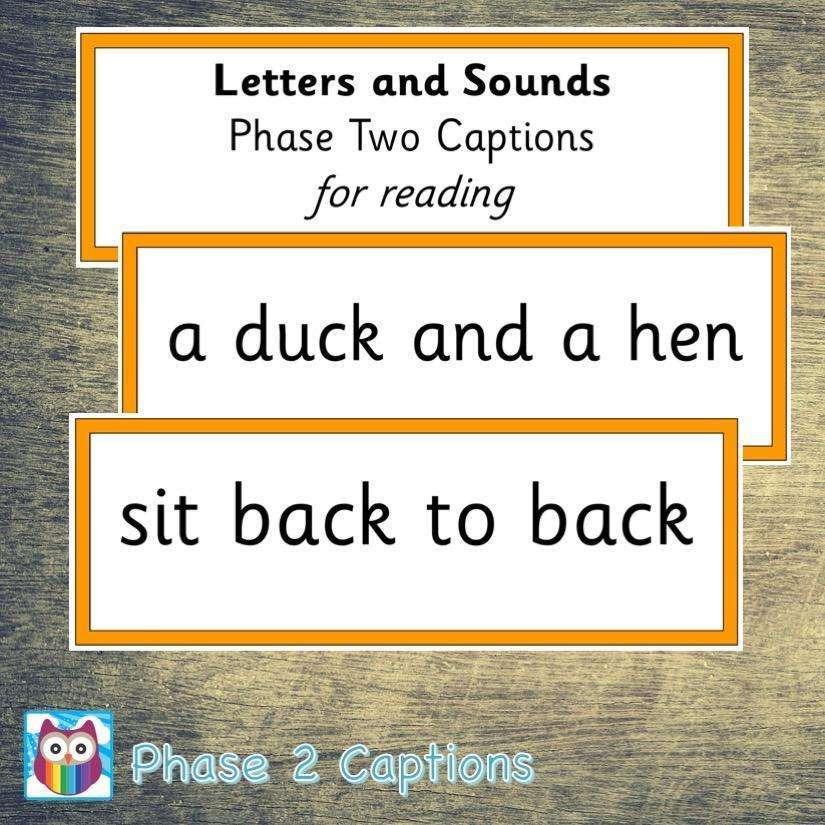 Phase 2 Captions Pack:Primary Classroom Resources,Digital download