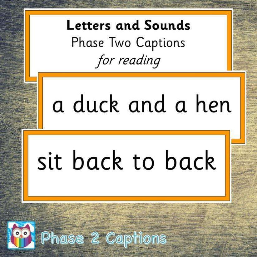Phase 2 Captions Pack – Primary Classroom Resources