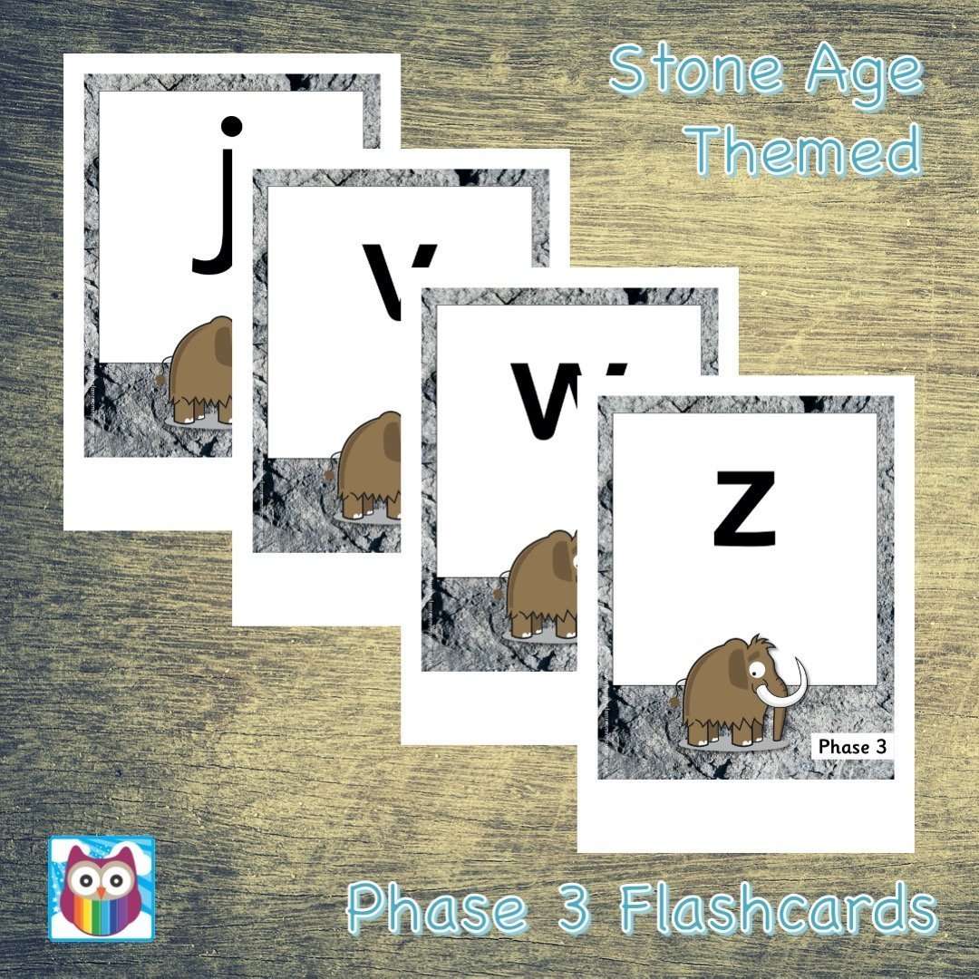 Phase 3 Phonemes - Stone Age Themed:Primary Classroom Resources